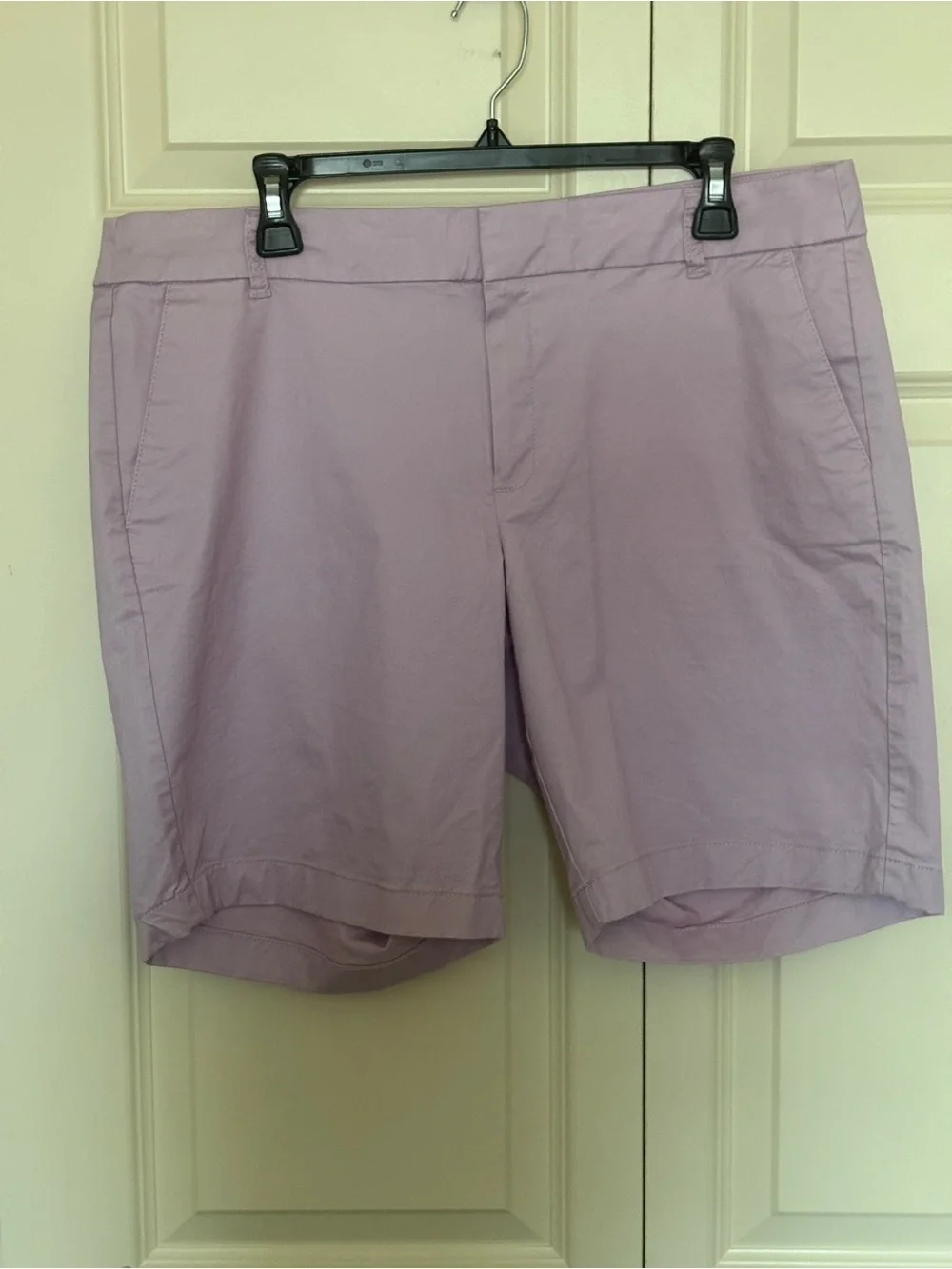 NWT J.Crew Lavender Flat-Front Chino Shorts Size 14